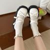 White British Style Small Man Thick-soled Heightening Small Leather Shoes Women's 2025 New Summer Retro Mary Jane Single Shoes