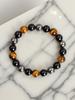 Natürliches Tigerauge Hämatit Obsidian Perlen Armband für Schutz Mut Erdung & Spirituelle Klarheit Energie Boost Schmuck