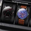 Watch 2-Piece Set Men'S Nylon Strap Watch Quartz Watch Fashion Set Watch