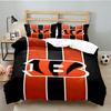 Bengals Team Logo Artwork 3pcs Bedding Set,Including 1pc Duvet Cover And 2pcs Pillowcases Perfect Gift for Christmas,Ideal for Bedroom, Dormitory