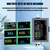 USB Electrical Meter with Automatic Fast Charging Protocol Identification, Color Measurement Screen, and Storage for Up to 9 Data Groups