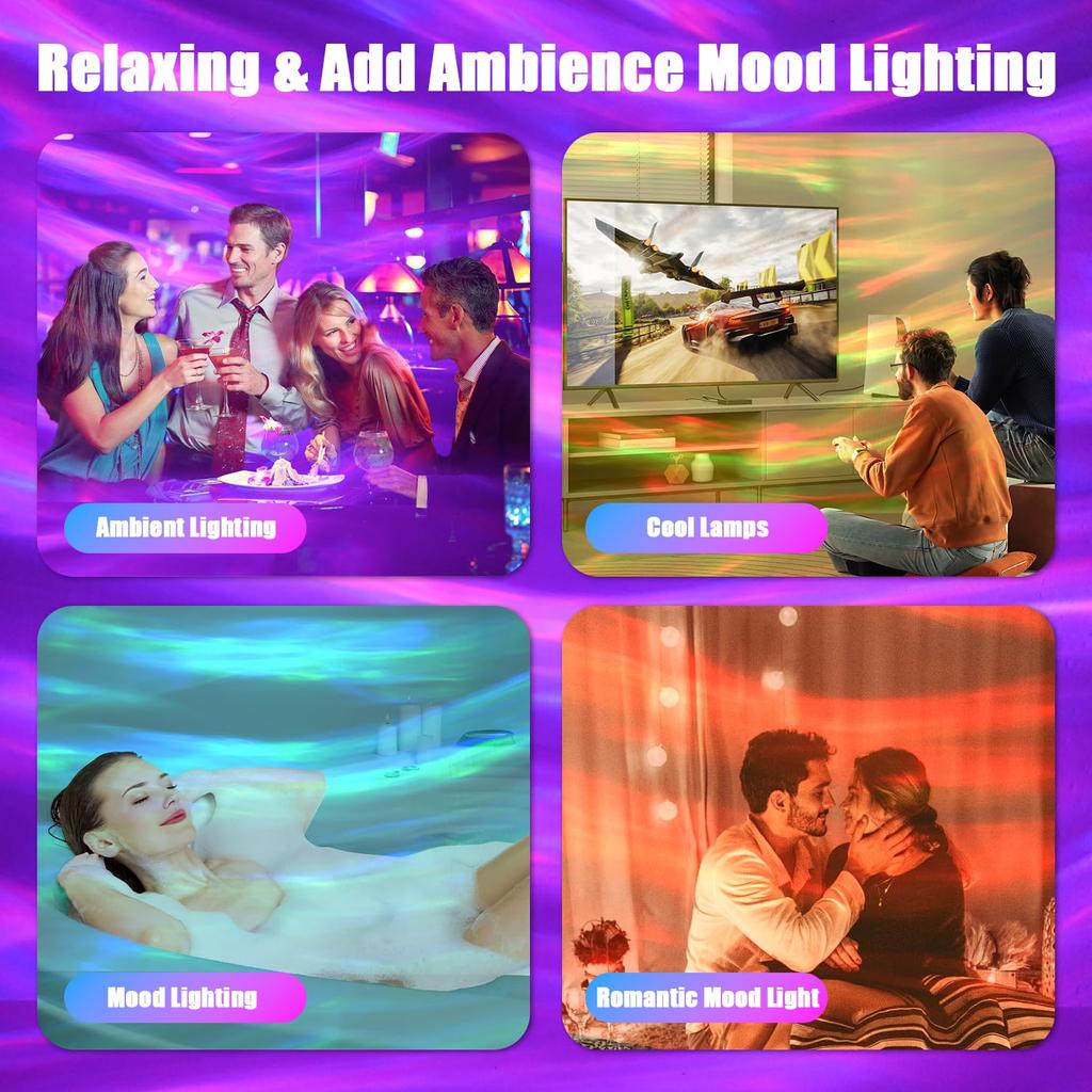 LED Starry Sky Projector Aurora Night Light 16 Colors RGB Remote Crystal Lamp for Home Theater Room Deco USB Plug-in Kids Room