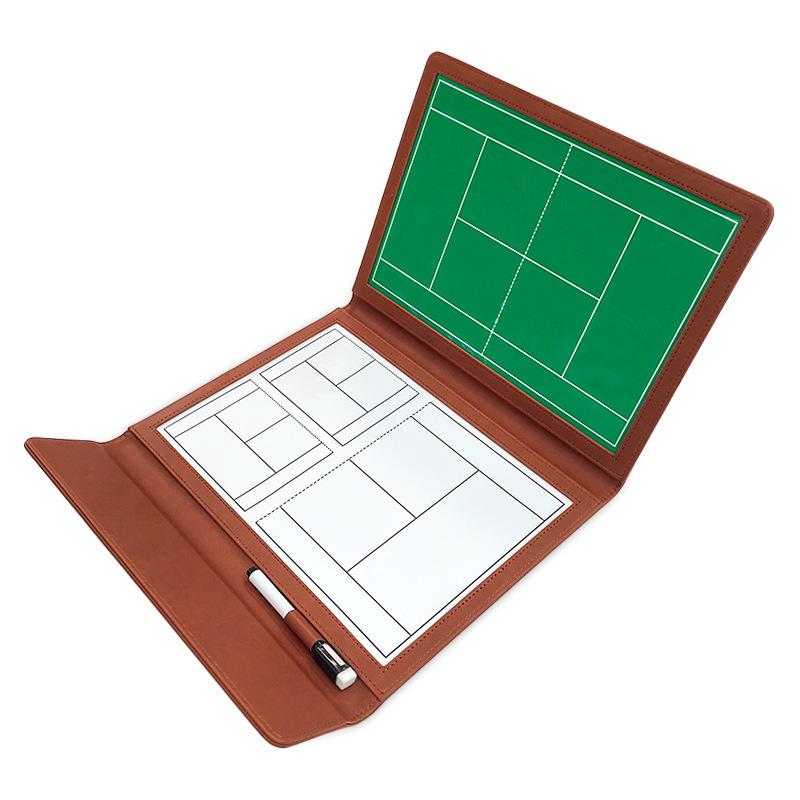 Tennis Coach Board Clipboard Tactical Coach Marker Board with Full & Half Court Tennis Dry Erase Marker Board Coaching Board