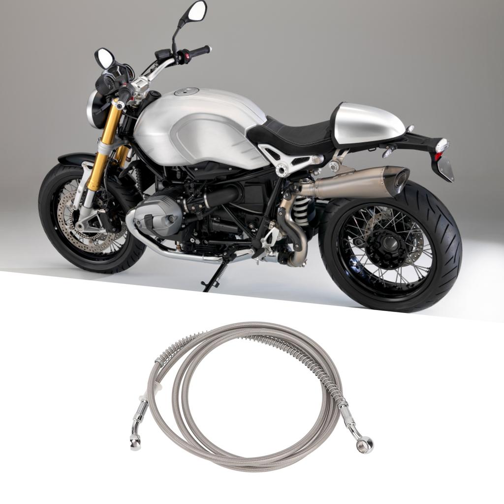 Motorcycle Brake Hose Steel PVC Brake Line for Most Motorbikes Easy Installation