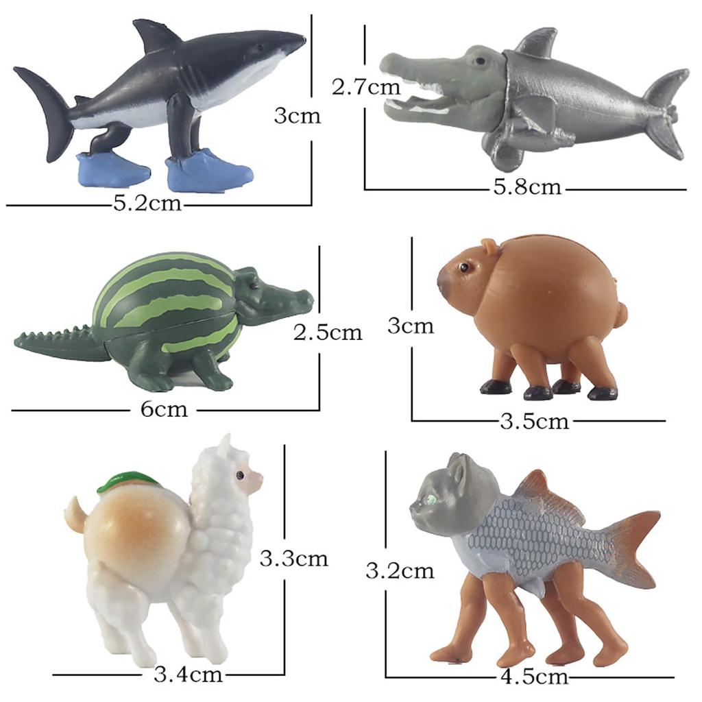 Italian Brainrot Horror Figure Collection - Memetic Creatures of Madness and Fantasy Descend onto Your Desk, Approximately 3.5-5.5cm Tall (24 Figures