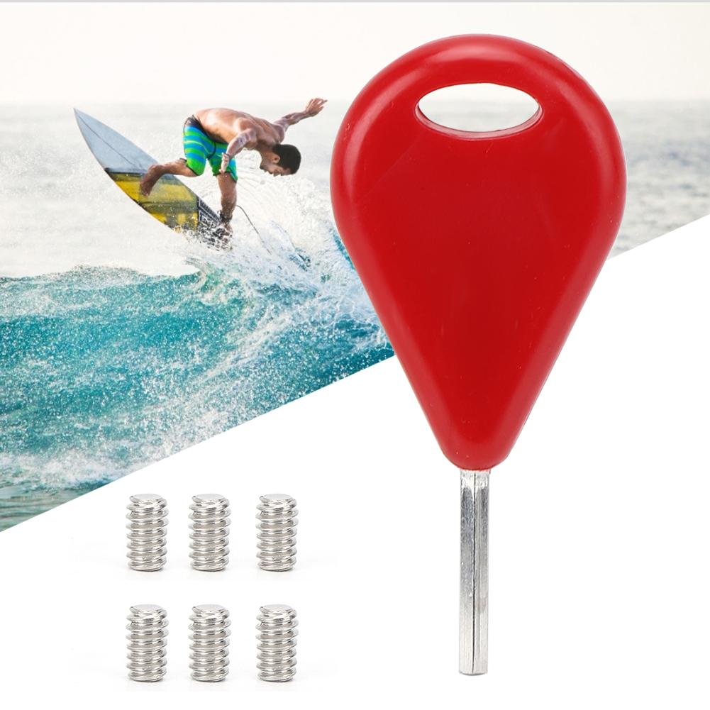 Surfboard Accessories Surf Fin Key Screws Set for FCS Fins Surfing Equipment(Red )
