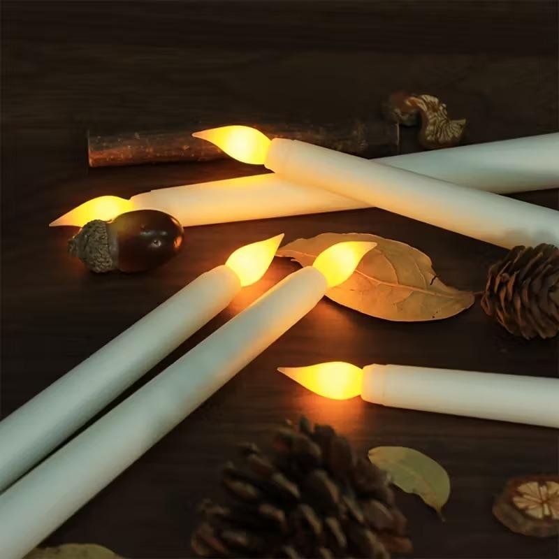LED Long Stick Flameless Candle Light Imitation Tea Light for Christmas Wedding Party Indoor Outdoor Scene Decor