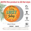 2D Flat, 1pc Round Aluminum Hanging Sign, "Feeling Lucky Today" Irish Clover Design, Patriotic St. Patrick's Day Metal Decor, Perfect for Home, Bar
