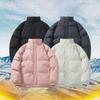 Autumn and winter men's cotton clothes jacket loose large size stand-up collar thickened bread clothes