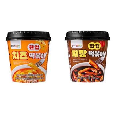 Gomgom One Cup Cheese Tteokbokki & Jjajang Tteokbokki (6 Options)