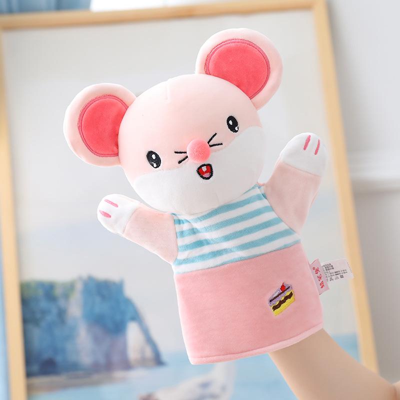 Cartoon Hand Puppet Cute Tease Baby Child Zoo Plush Animal Hand Glove Puppet Finger Sack Stuffed doll Funny Kids Birthday Gift 2