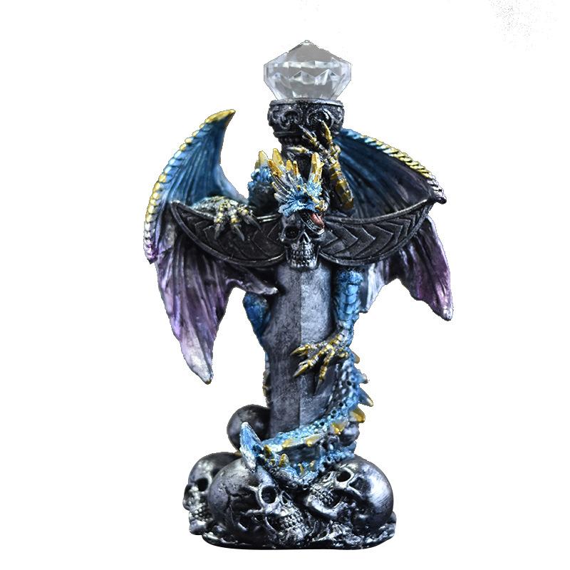 Cute Mythology Animal Statue Cerberus Dragon Griffin Ouroboros Dragon Eggs Resin Figurines Desktop Ornament Home Decorative