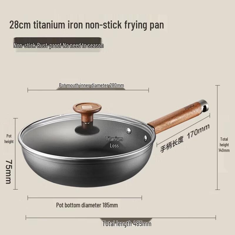 

ASD Titanium Iron Non-Stick Frying Pan