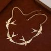 Simple Elegant Temperament Swallow Flock Flying Birds Necklace Pendant Clavicle Chain