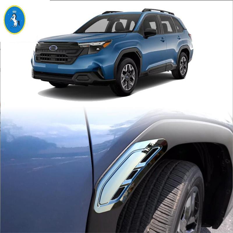 For Subaru Forester 2025 Car Styling Side Air Flow Vent for Fender Hole / Front Fog Lights Lamp Panel Cover Trim ABS Accessories