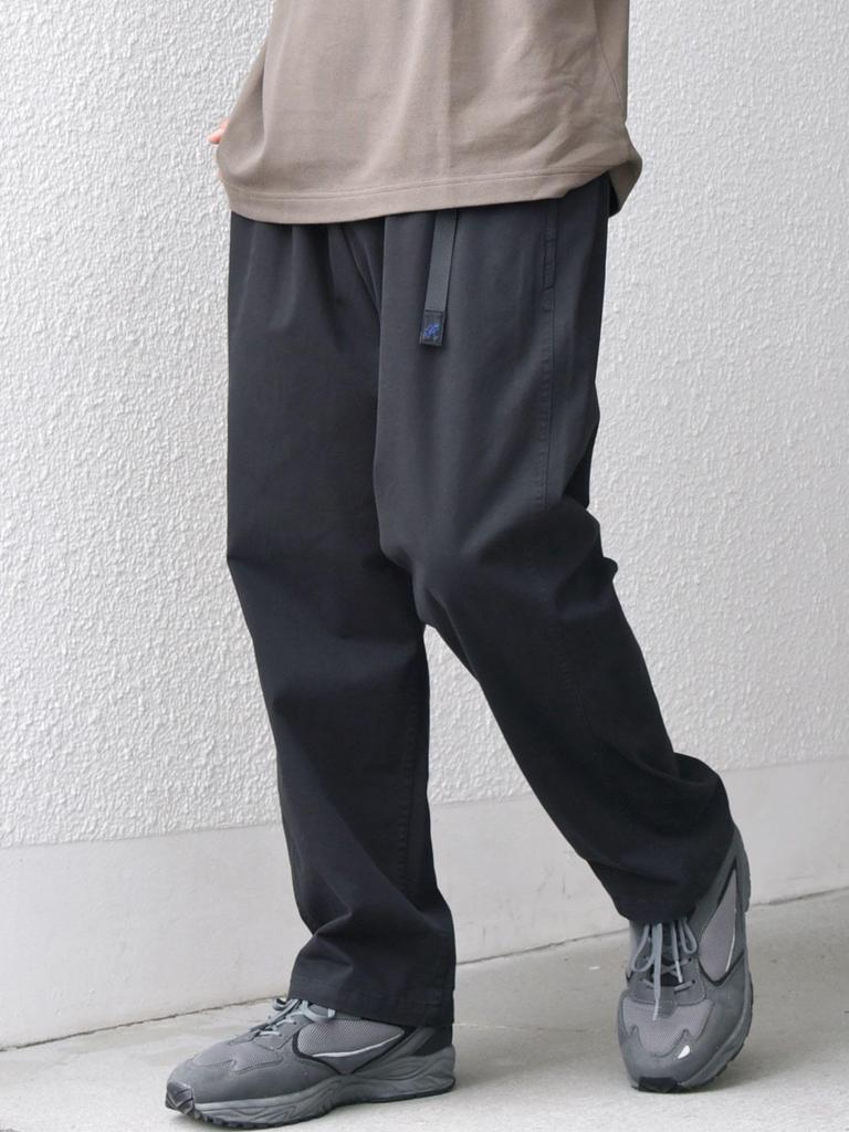 Ships Gramicci Men's Custom-Made Loose Tapered Stretch Chino Pants, Size 713100048, Black, Medium