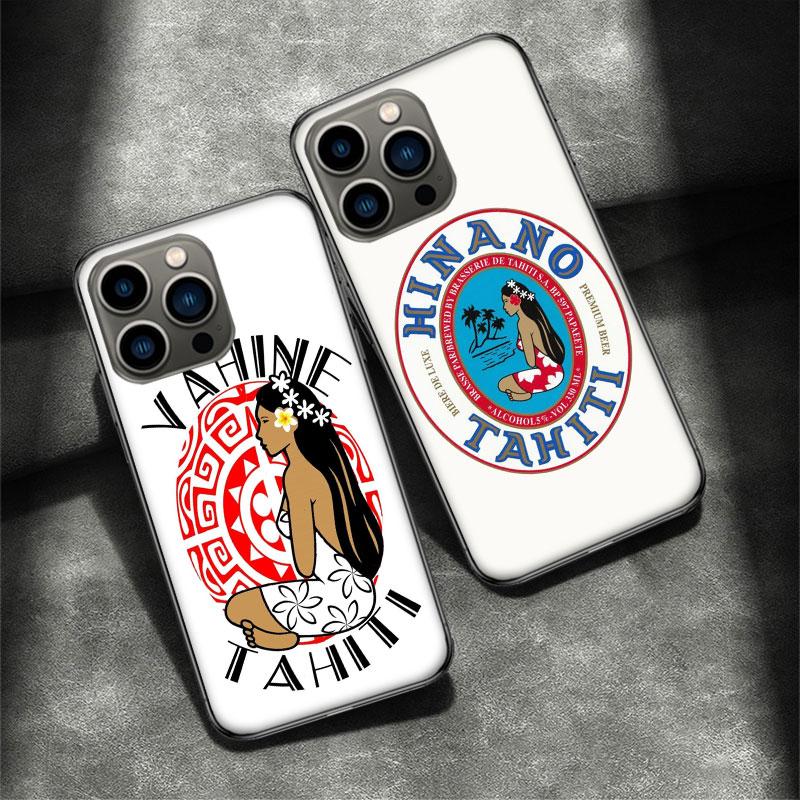 H-Hinano Tahiti Girl Beach Phone Case For Apple Iphone 16 15 Plus 13 12 Mini 16E 11 14 Pro Max X XS XR 8 7 SE 2020 Cover Shell C