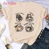 T-shirt Gatto Stile Chinoiserie Divertente Estiva Tendenza Retrò Cartone Animato Gattino Top Maglietta T-shirt Donna Design Amanti Casual Manica Corta