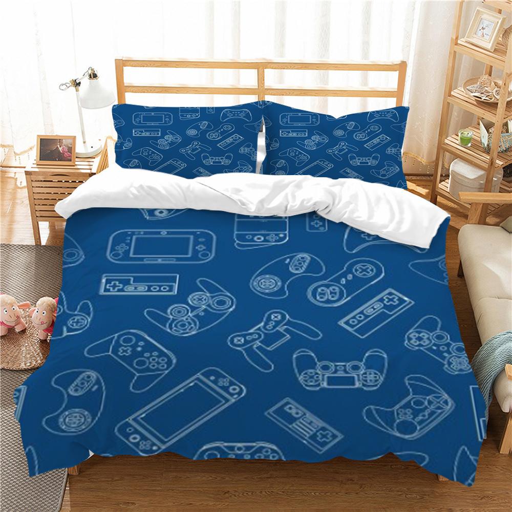Gamepad Design Kids Soft Breathable Bed Set Bedding Suit Football  Bedroom Bedclothes Decor
