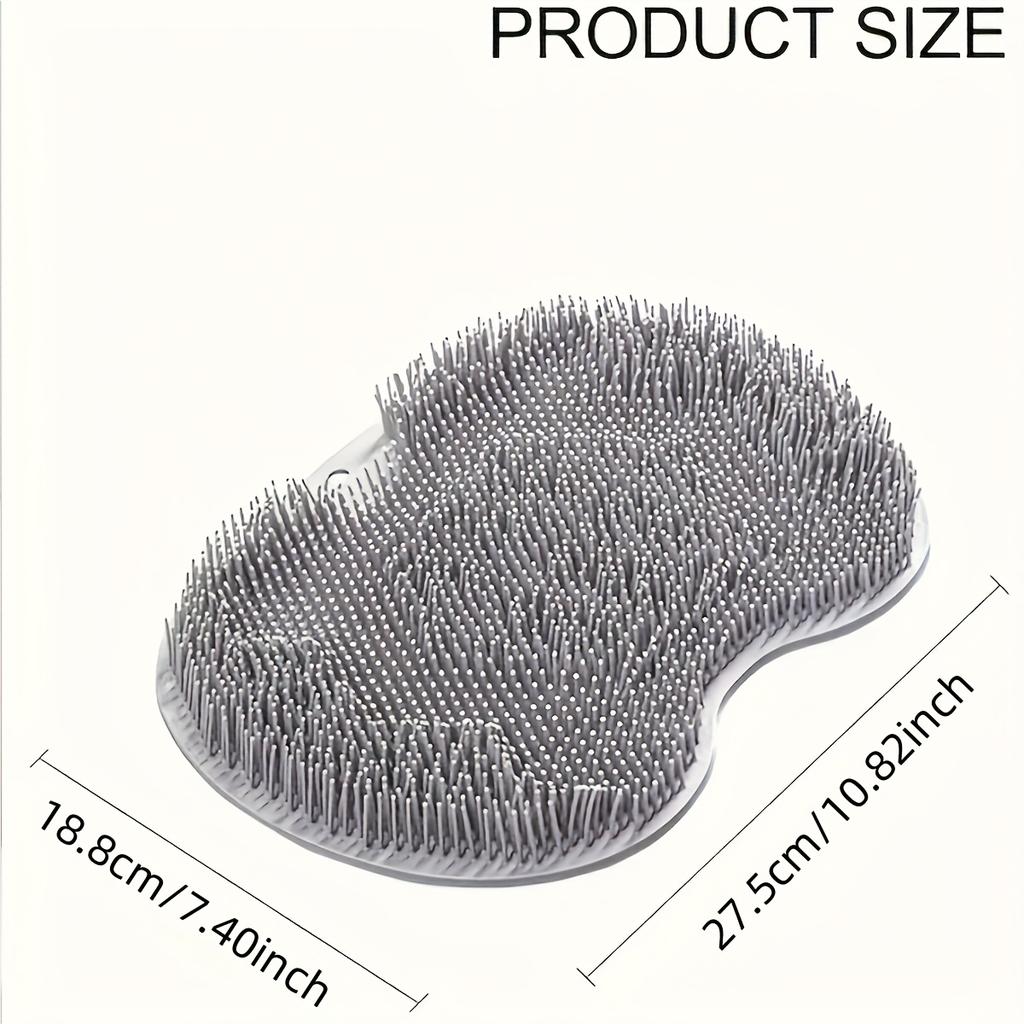 1pc Silicone Foot Scrubber with Suction Cup, Hypoallergenic Non-Slip Deep Cleansing Foot Massager for Shower, Unscented Manual Exfoliating Foot Brush