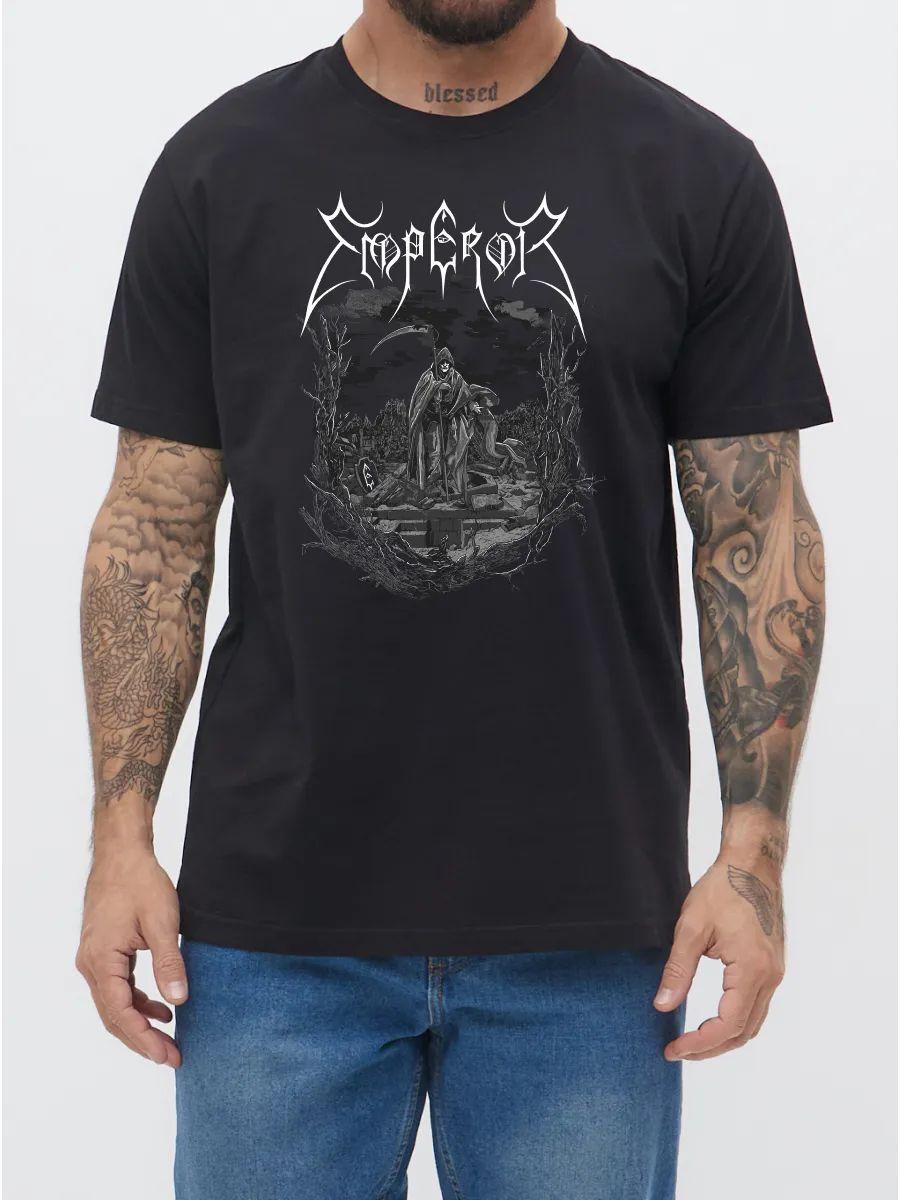 Черная металлическая футболка Emperor S