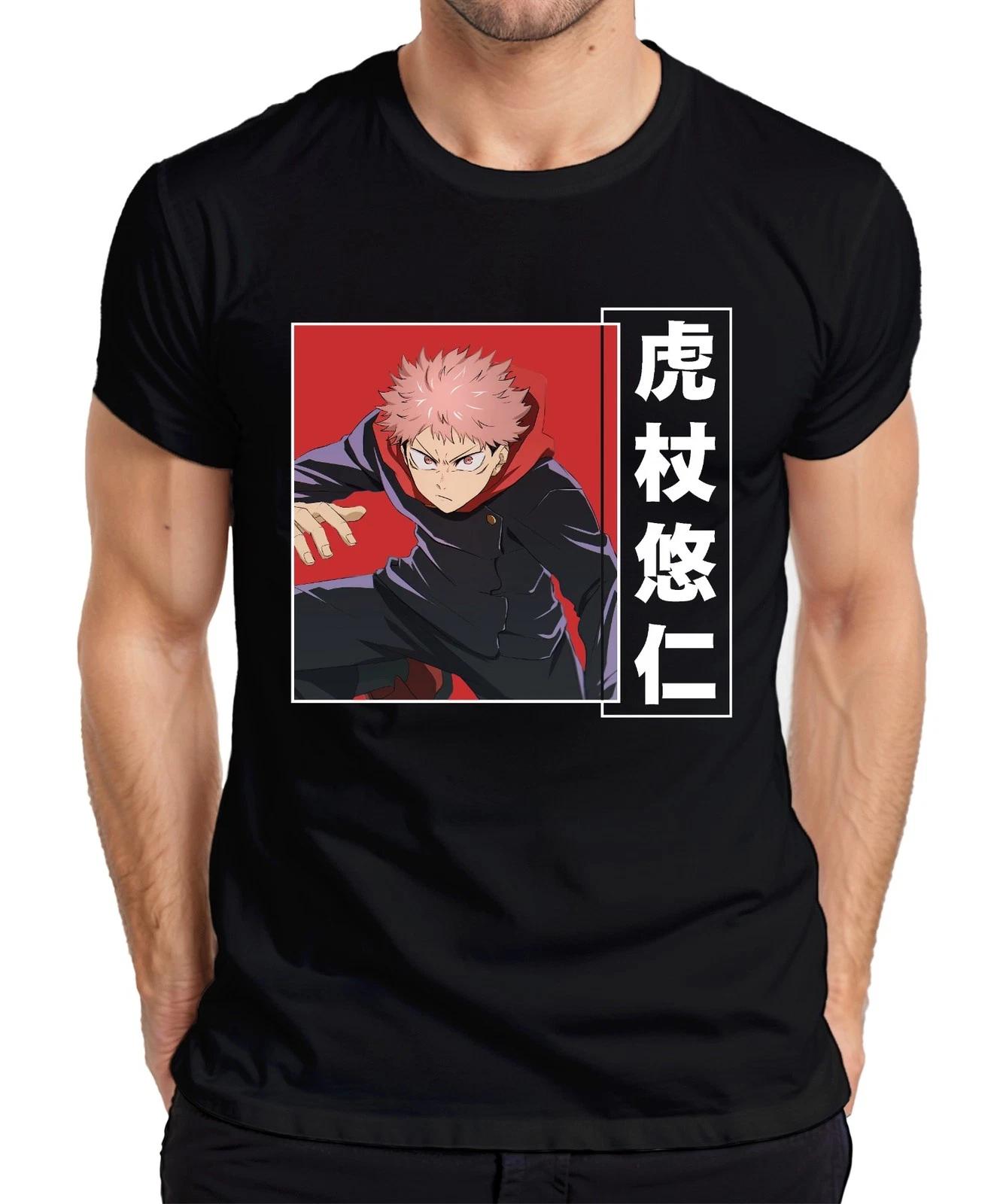 Jujutsu Kaisen Yuji Itadori Anime Manga Geschenk Fan Action Herren T-Shirt M