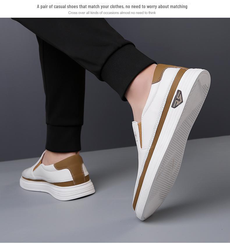 2024 Spring/Summer Men's Soft Leather Slip-On Casual Shoes