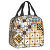 Custom Amazigh Flag Thermal Insulated Lunch Bag Women Berber Pride Tifinagh Resuable Lunch Container for Multifunction Food Box