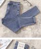 2025 Spring/Autumn Women's High-Waisted Skinny Jeans - Korean Style, Plus Size, Long Pants for Students
