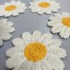 10pcs Daisy Sunflower Knitted Fabric Patch Decorative Patches Beautiful Chrysanthemum Flower Hair Clip Headband Hat Decoration