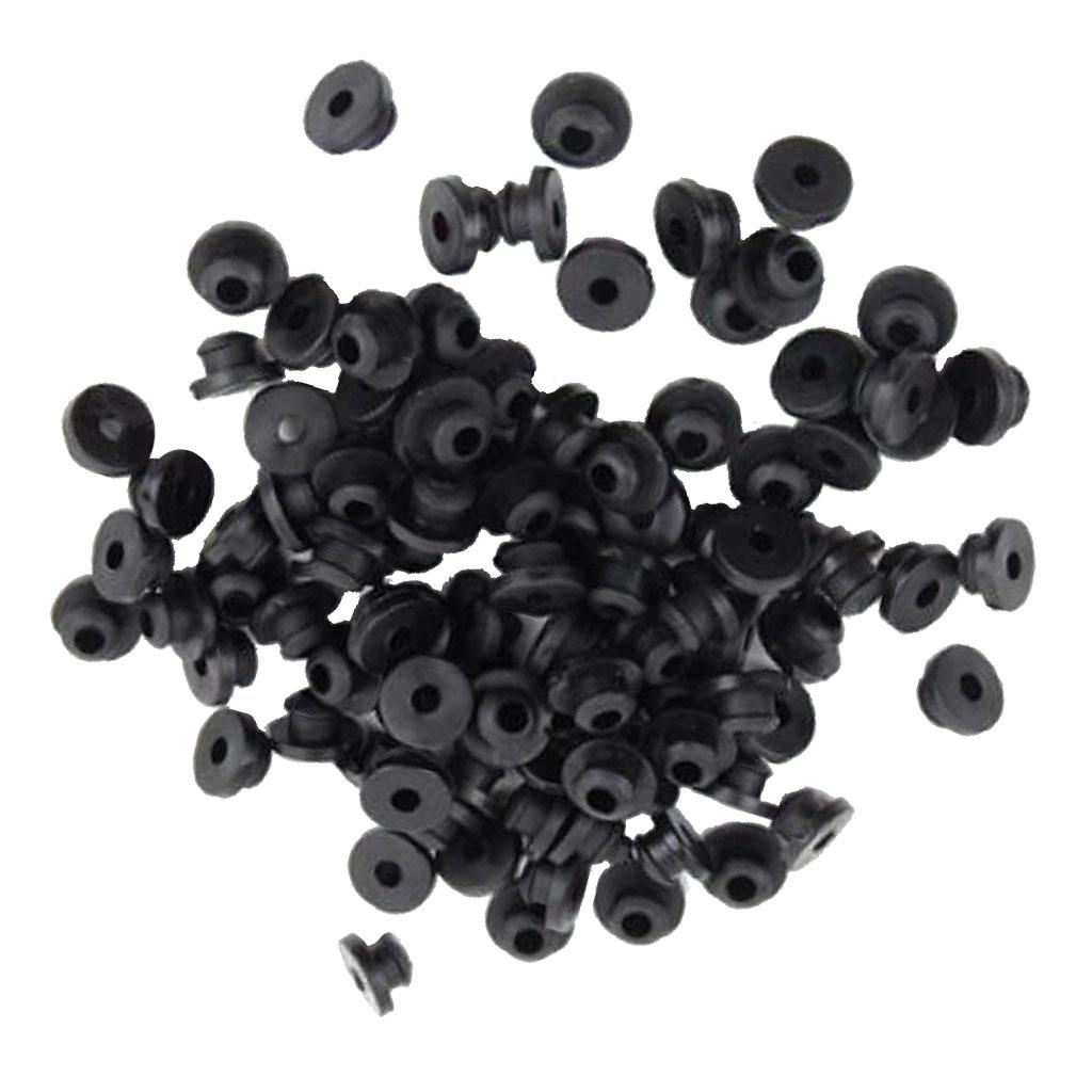100Pcs Black Rubber