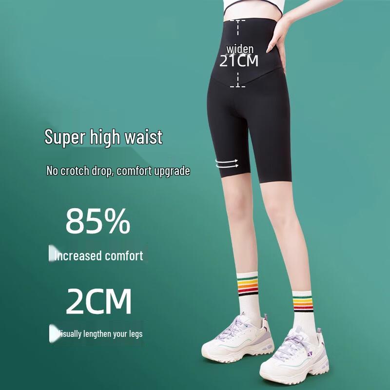 LANGSHA Women's Ice Silk Capri Shaping Leggings