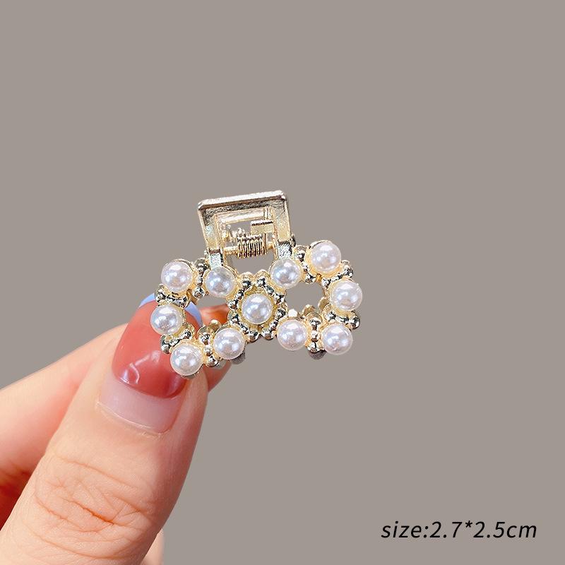 Mini Rhinestone Bow Hair Clip - Korean Style Accessory for Bangs
