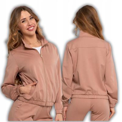 Dámská Mikina Bez Kapuce Na Zip Lehká Stylová Módní MORAJ XL BEIGE