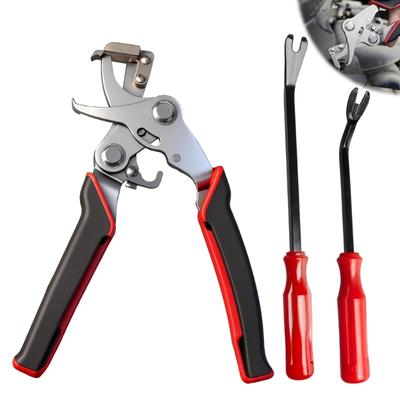 Professional Automotive Clip Pliers Set Includes 2 Metal Fastener Extractors Upgrades for Door Panel & Decorations