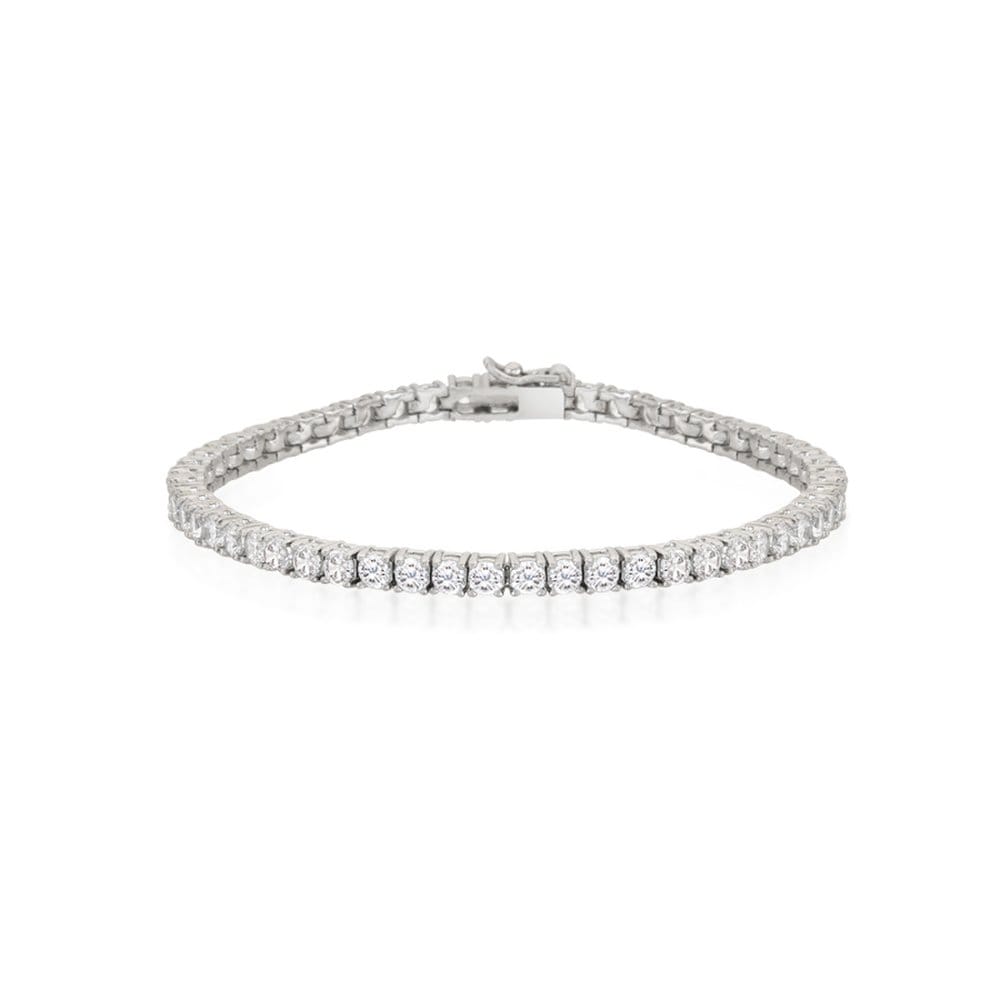 3mm Fashion White Tennis Bracelet Tbsbrw00034M