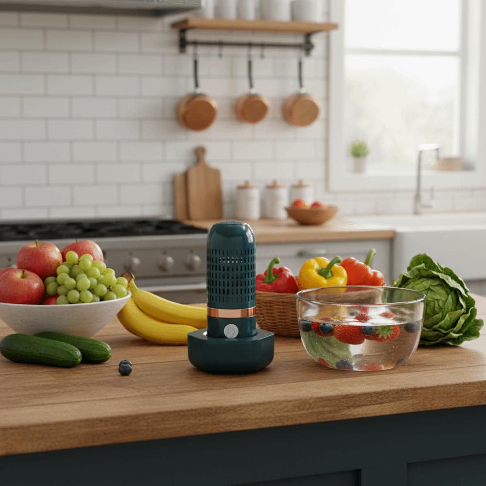 Automatic Fruit Vegetable Washing Machine Wireless Fruit Vegetable Purifier Sink