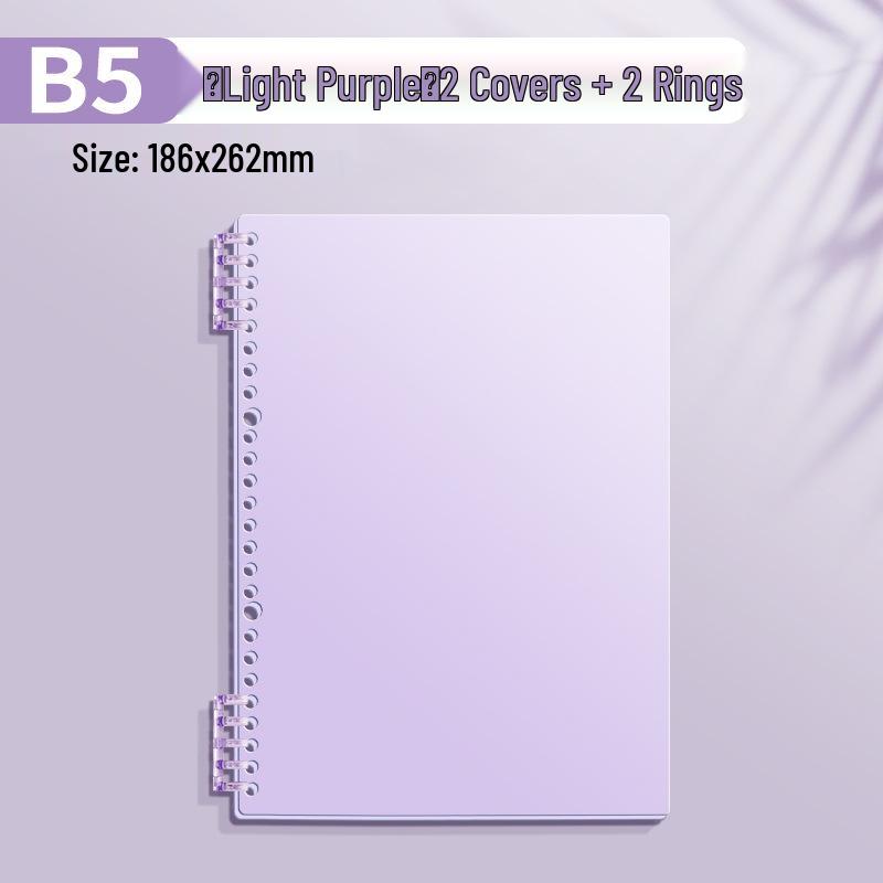 A4 Soft Cover Loose-Leaf Binder, B5 Ring Clip, Coil Binding, Hole-Punched, Notebook Shell (Ring Clips Sold Separately)