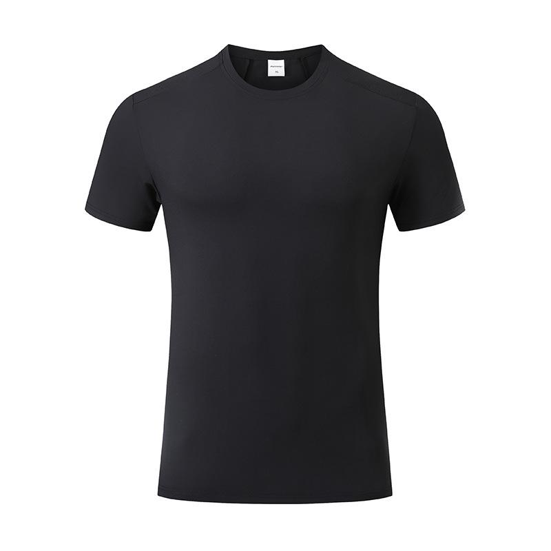 

Sports T-shirt ice silk short-sleeved quick-drying sports casual breathable outdoor sports running fitness clothes for men 2XXL чёрный