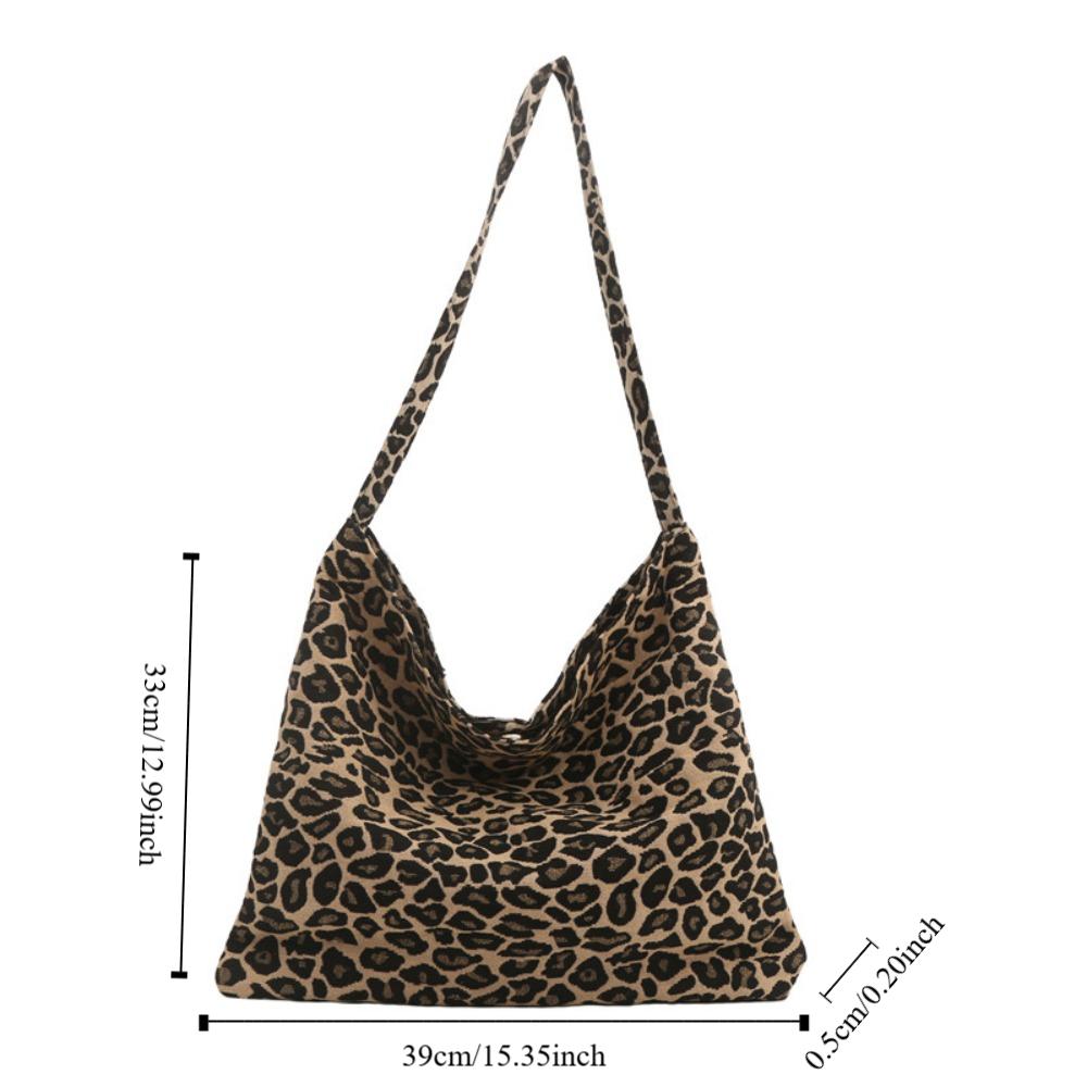 Large Capacity Shoulder Bag Cloth Messenger Bag Casual Leopard Print Crossbody Bags  Outdoor