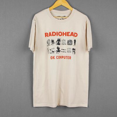 Radiohead OK Computer 90s Graphic Sand T Shirt Men Women Gift Tee Unisex T-Shirt