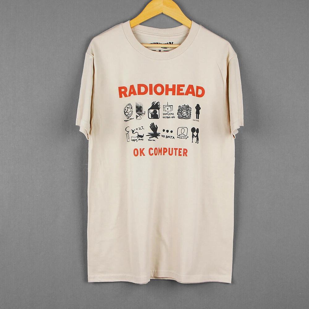 

Radiohead OK Computer 90s Graphic Sand T shirt Men Women gift tee Unisex T-Shirt L