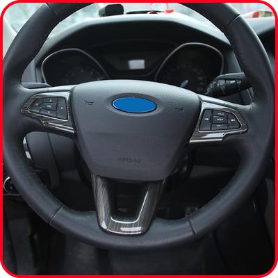 Karbon Fiber ABS Boya Araba direksiyon Dekorasyon Trim Payetler Etiket Ford Focus 4 Için MK4 2014 2015 2016 2017