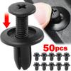 50/1000pcs Car 8mm Hole Plastic Rivets Fastener Push Clip Black Auto Vehicle Door Trim Panel Retainer Fastener Car Accessory