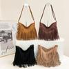 Large Capacity Bohemian Tassel Crossbody Bag Matte Messenger Bag Luxury Tote Bag  Daily