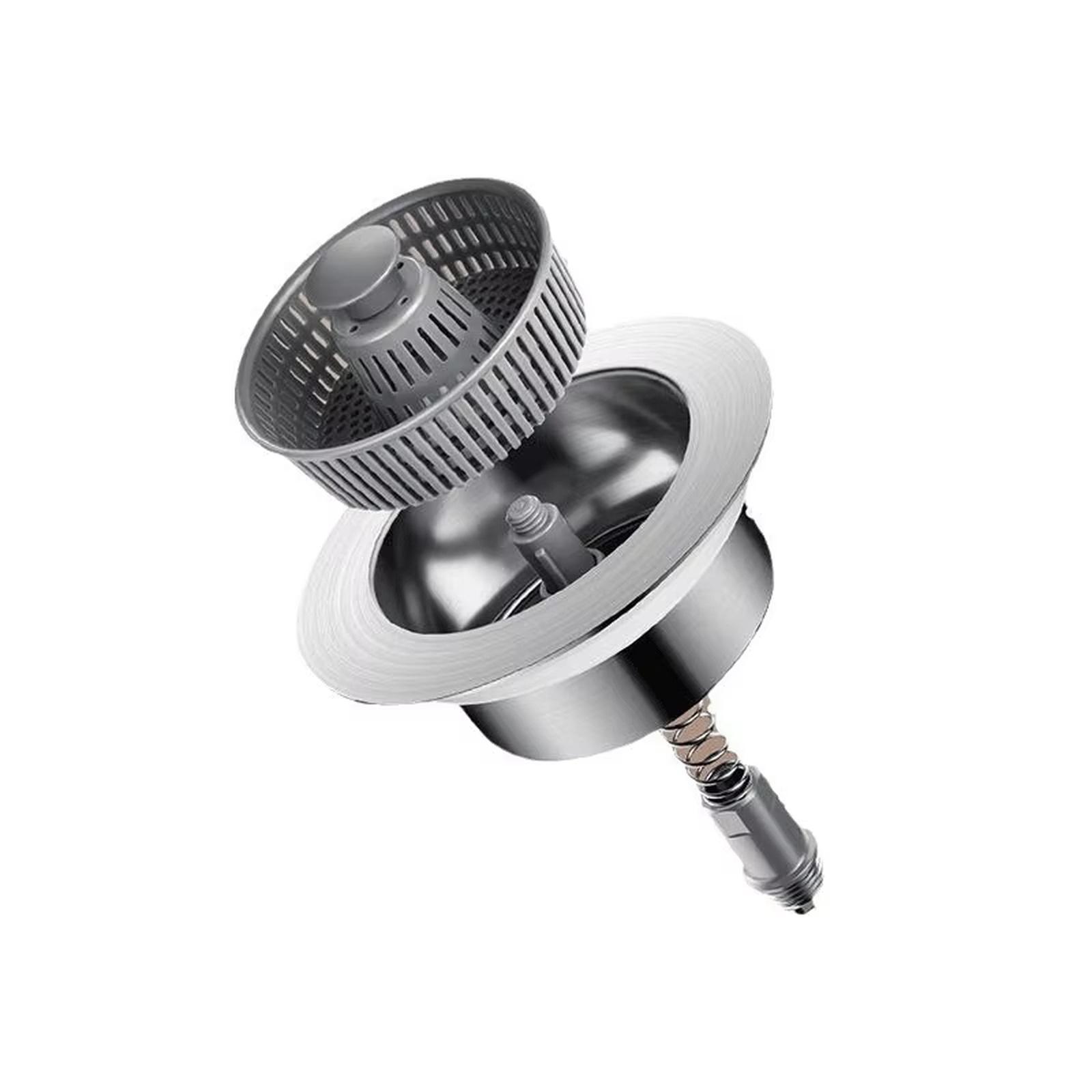 

Сетчатый фильтр из нержавеющей стали, уловитель отходов для сливного отверстия, кухонные раковины с ручкой-пробкой, корзина для раковины One Size