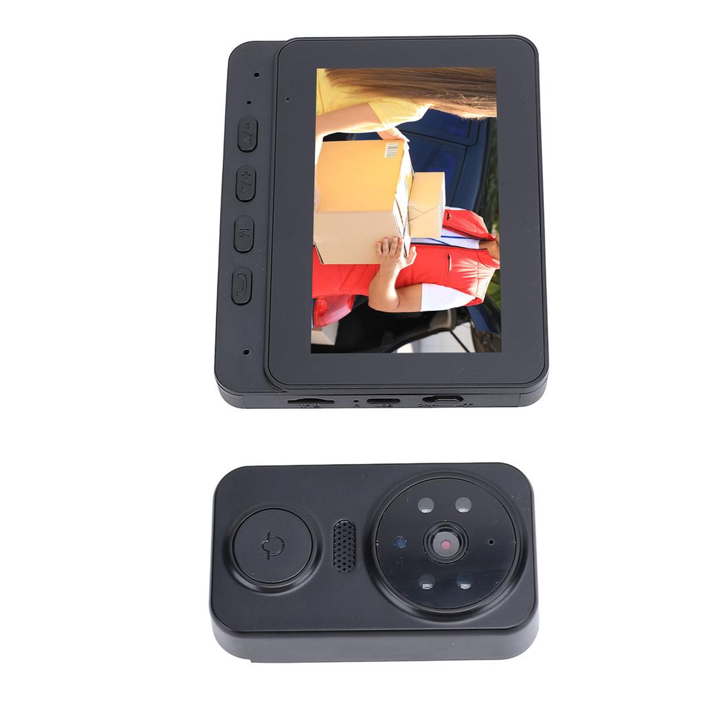 Video Doorbell Camera 4.3 Inch Clear Display Wireless Intercom 8MP 1080P HD 170 Degree Wide Angles