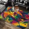1pc Colorful Abstract Birds Chair Mat - Festival Gift for Office Chairs, Non-Slip Carpet for Home Decor, Suitable for All Seasons.P062