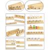 2Pcs Wooden Dominoes Rack Dominoes Tiles Holders for Mexican Train Dominoes Game