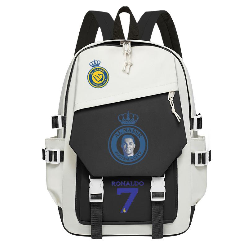 Football Player C Luo Peripheral Printing Trend Schoolbag Junior High School High School Students Large Capacity Spine Backpack